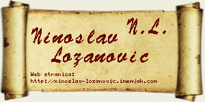Ninoslav Lozanović vizit kartica